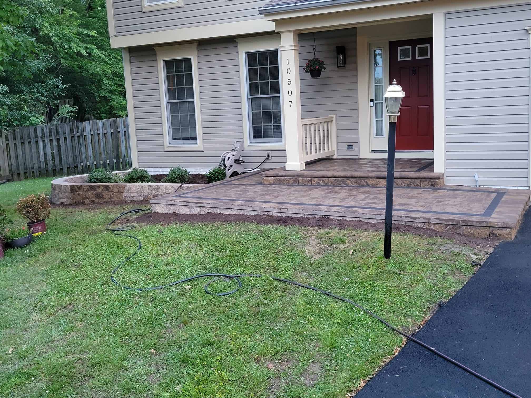 Walkway & Step Pavers Project in Front of Home